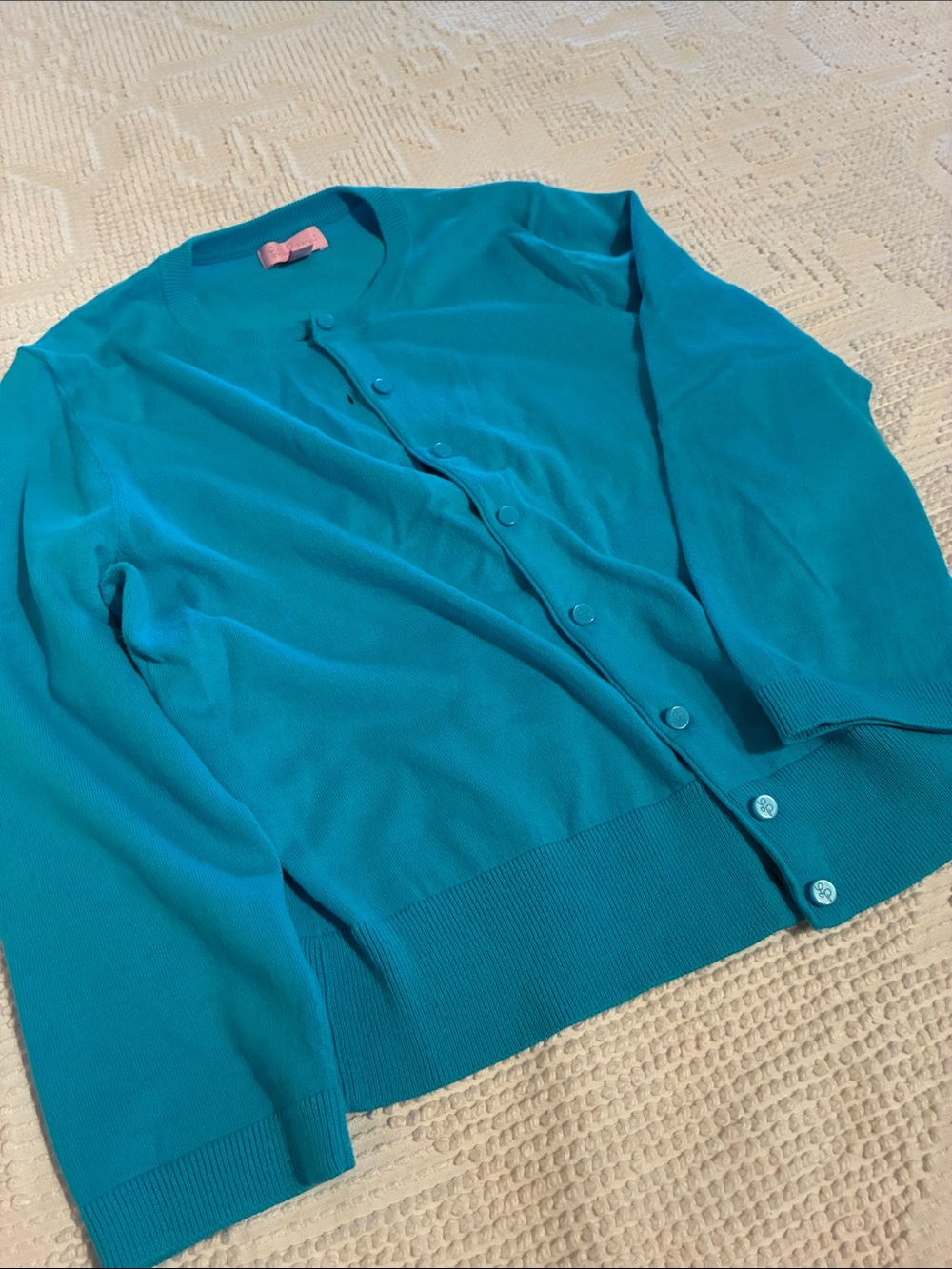 Lilly Pulitzer Teal Blue Button-Up Cardigan